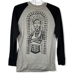 Mi Vida hand printed baseball tee